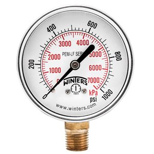 PEM-LF SERIES (LEAD-FREE) 2.5'' 0 / 1000 PSI / KPA 1 / 4'' NPT LM