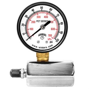 PETM-LF SERIES (LEAD-FREE) WATER TEST, 2.5'' 0 / 300 PSI / KPA 3 / 4'' SWIVEL PLUS MAXI