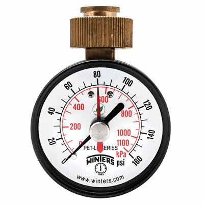 PETM-LF SERIES (LEAD-FREE) WATER TEST, 2.5'' 0 / 160 PSI / KPA 3 / 4'' SWIVEL PLUS MAXI