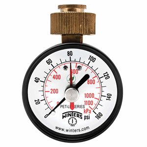 PETM-LF SERIES (LEAD-FREE) WATER TEST, 2.5'' 0 / 160 PSI / KPA 3 / 4'' SWIVEL PLUS MAXI