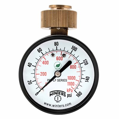 PETW-LF SERIES (LEAD-FREE) WATER TEST, 2.5'' 0 / 160 PSI / KPA 3 / 4'' SWIVEL