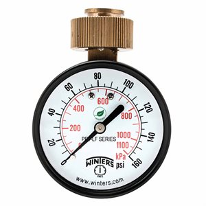 PETW-LF SERIES (LEAD-FREE) WATER TEST, 2.5'' 0 / 160 PSI / KPA 3 / 4'' SWIVEL