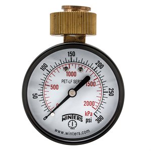 PETW-LF SERIES (LEAD-FREE) WATER TEST, 2.5'' 0 / 300 PSI / KPA 3 / 4'' SWIVEL