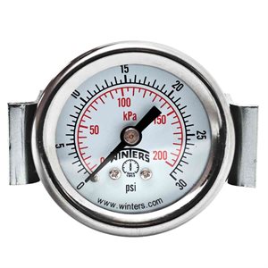 1.5" X 1 / 8" BCK 0-30 PSI / KPA