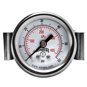 1.5" DIAL 0-60 PSI / KPA 1 / 8" BACK CONN