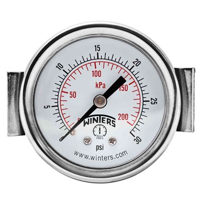 2" DIAL X 1 / 8" BCK 0-30 PSI / KPA