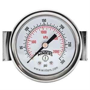 2" DIAL X 1 / 4" BCK 0-300 PSI / KPA