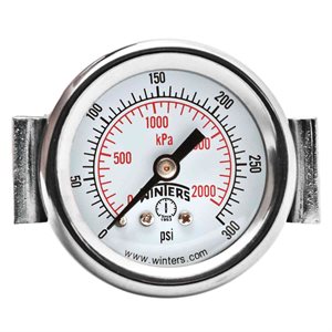 1.5" DIAL X 1 / 8" BCK 0-300 PSI / KPA