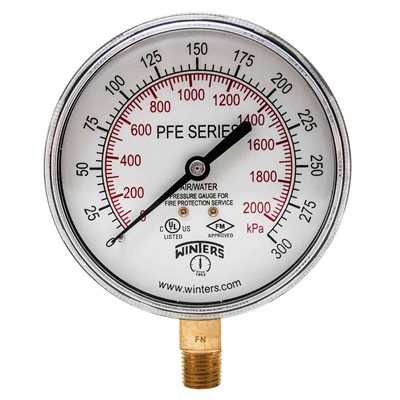 PFE SPRINKLER 3.5" 0 / 300 PSI / KPA 1 / 4" NPT LM BR SOCKET AIR / WATER UL / CUL / FM