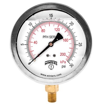 PFH SERIES 4'' 0 / 30 PSI / KPA BRASS 1 / 4'' BTM 1.5% ACC GF