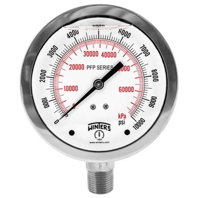 LF / SS 6'' 0-15 PSI / KPA 1 / 4'' NPT BTTM