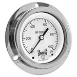LF / SS 2.5'' 0-3,000 PSI, 1 / 4'' NPT LOWER BACK, FF, NO RESTRICTOR