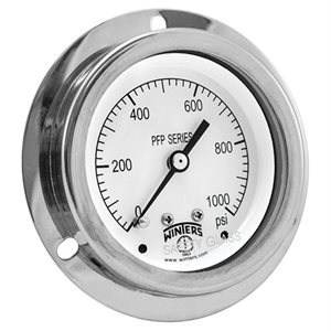 LF / SS 2.5'' 0-1,000 PSI, 1 / 4'' NPT LOWER BACK, FF, NO RESTRICTOR