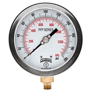 LF / BR 4'' 0-200 PSI / KPA 1 / 4'' NPT BOTTOM
