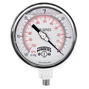LF / SS 4'' 0-30'' VAC / KPA 1 / 4'' NPT BTM