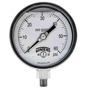 SS 4'' 0-60 PSI 1 / 4'' NPT BOTTOM