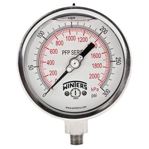 LF / SS 4'' 0-300 PSI / KPA 1 / 4'' NPT BOTTOM