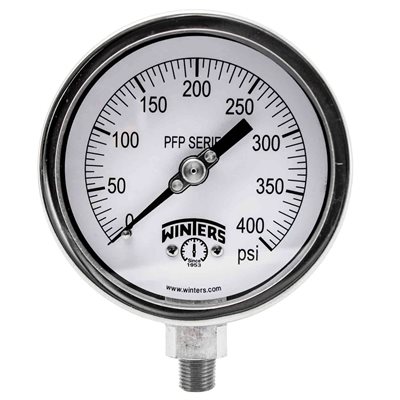 SS 4'' 0-400 PSI 1 / 4'' NPT BOTTOM