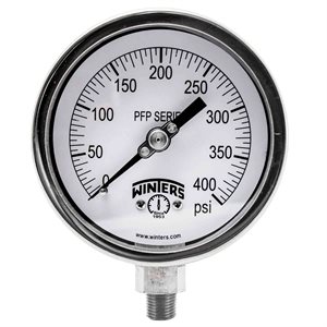 SS 4'' 0-400 PSI 1 / 4'' NPT BOTTOM