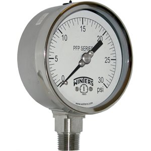 SS 4'' 0-30 PSI 1 / 2'' NPT BOTTOM