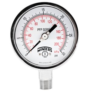 LF / SS 4'' 0-30 PSI / KPA 1 / 2'' NPT BOTTOM