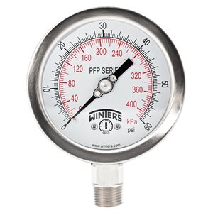 LF / SS 4'' 0-60 PSI / KPA 1 / 2'' NPT BOTTOM