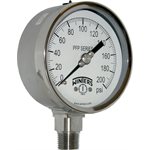 SS 4'' 0-200 PSI 1 / 2'' NPT BOTTOM