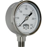 SS 4'' 0-300 PSI 1 / 2'' NPT BOTTOM