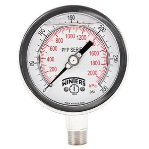 LF / SS 4'' 0-300 PSI / KPA 1 / 2'' NPT BOTTOM