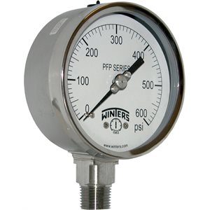 SS 4'' 0-600 PSI 1 / 2'' NPT BOTTOM