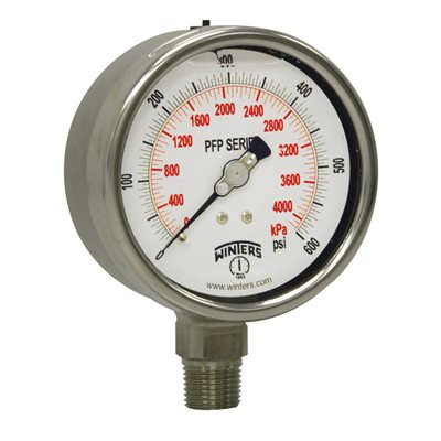 LF / SS 4'' 0-600 PSI / KPA 1 / 2'' NPT BOTTOM