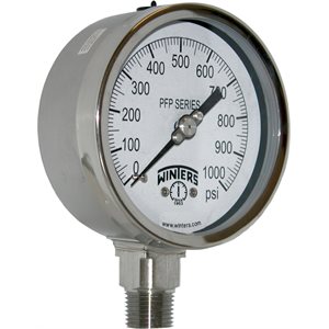 SS 4'' 0-1000 PSI 1 / 2'' NPT BOTTOM