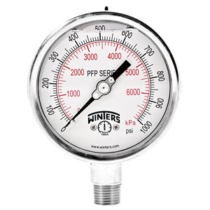 LF / SS 4'' 0-1000 PSI / KPA 1 / 2'' NPT BOTTOM