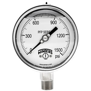 SS 4'' 0-1500 PSI 1 / 2'' NPT BOTTOM