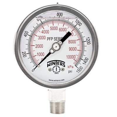 LF / SS 4'' 0-1500 PSI / KPA 1 / 2'' NPT BOTTOM
