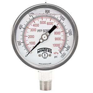 LF / SS 4'' 0-1500 PSI / KPA 1 / 2'' NPT BOTTOM