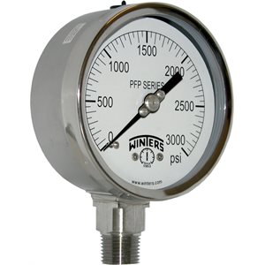 SS 4'' 0-3000 PSI 1 / 2'' NPT BOTTOM