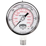 LF / SS 4'' 0-3000 PSI / KPA 1 / 2'' NPT BOTTOM