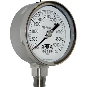 SS 4'' 0-5000 PSI 1 / 2'' NPT BOTTOM