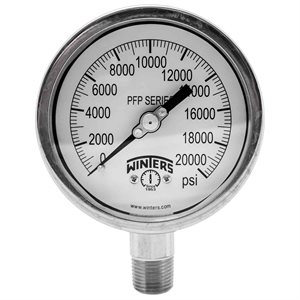 SS 4'' 0-20000 PSI 1 / 2'' NPT BOTTOM
