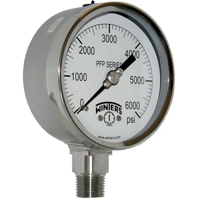 SS 4'' 0 / 6000 PSI 1 / 2'' NPT BOTTOM