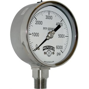 SS 4'' 0 / 6000 PSI 1 / 2'' NPT BOTTOM
