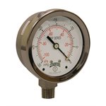LF / SS 2.5'' 0-30'' VACUUM 1 / 4'' NPT BOTTOM