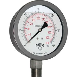 LF / SS 2.5'' 0-60 PSI / KPA 1 / 4'' NPT BOTTOM