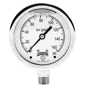SS 2.5'' 0-160 PSI 1 / 4'' NPT BOTTOM