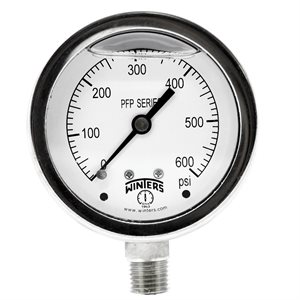SS 2.5'' 0-600 PSI 1 / 4'' NPT BOTTOM