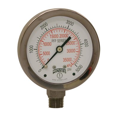 LF / SS 2.5'' 0-5000 PSI / KPA 1 / 4'' BOTTOM