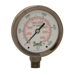 LF / SS 2.5'' 0-5000 PSI / KPA 1 / 4'' BOTTOM