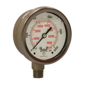 LF / SS 2.5'' 0-10000 PSI / KPA 1 / 4'' BOTTOM