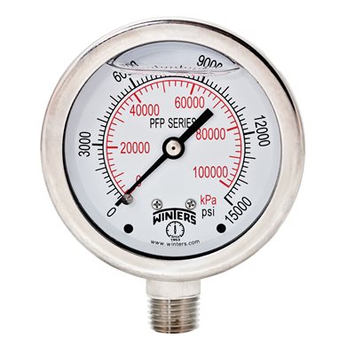 LF / SS 2.5'' 0-15000 PSI / KPA 1 / 4'' BOTTOM